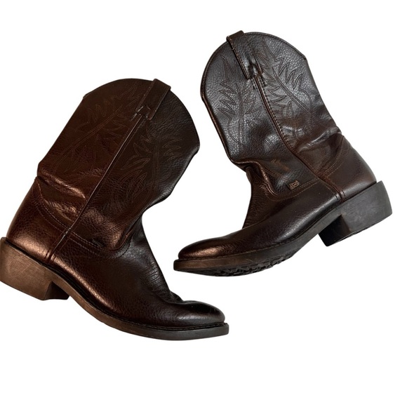 Justin Boots Other - Justin Western Cowboy Boots Men's Size 10D–Dark Brown Grain Leather, Pointed Toe